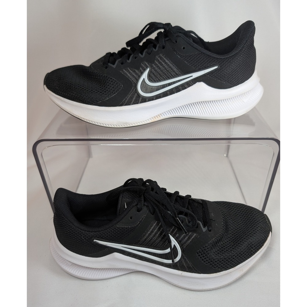 Nike Downshifter 11 Womens Running Shoes Black White Size 9